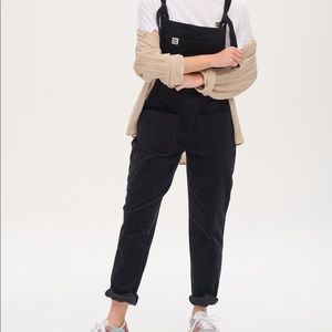 Lucy & Yak Corduroy Dungarees in Black